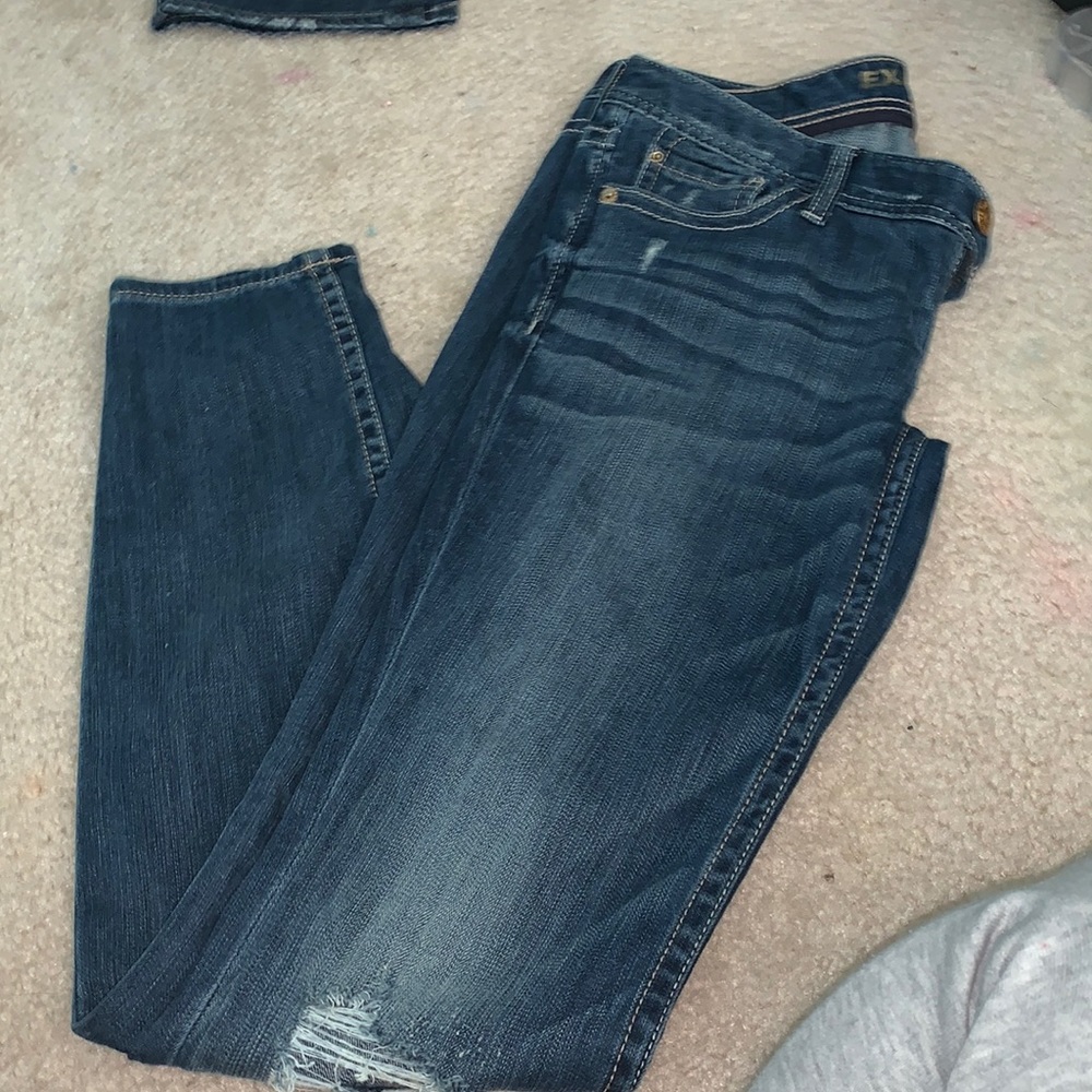 Limited edition 2010 flared ripped express jeans